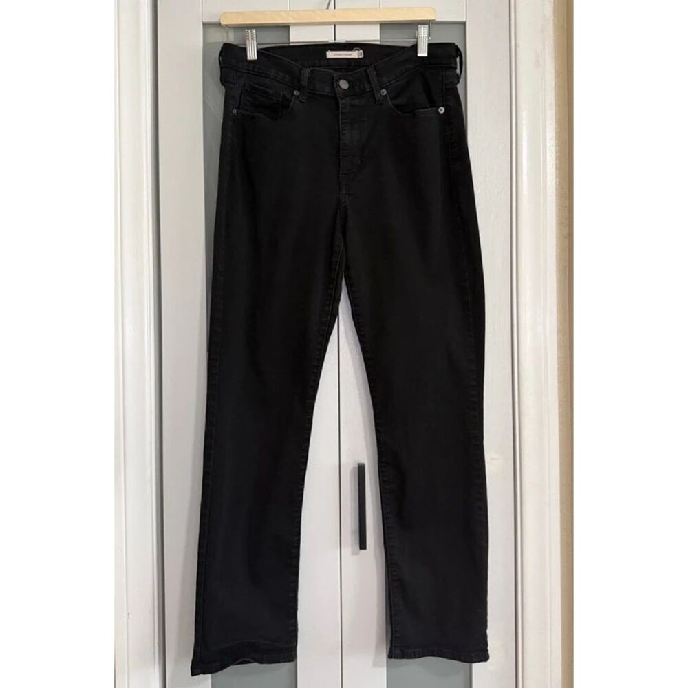 Levi’s Classic Straight Soft Black Jeans Women’s 12 W31 L30 Mid Rise